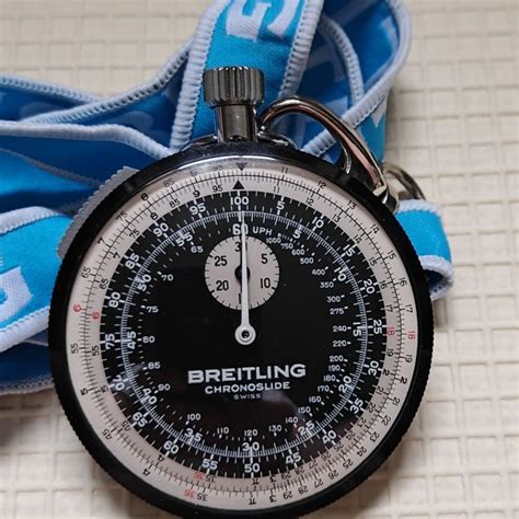 Rare Vintage 1968 Breitling Chronoslide Stopwatch 